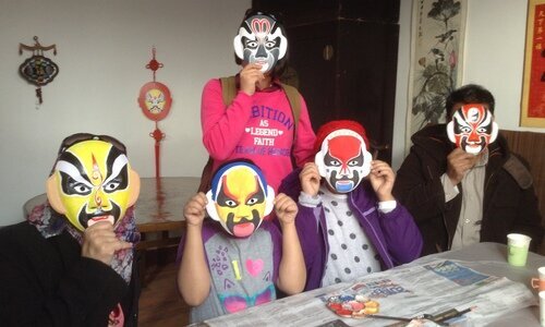 Peinture de masques d'opéra de Pékin