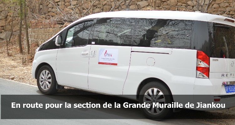 En route pour la section de la Grande Muraille de Jiankou