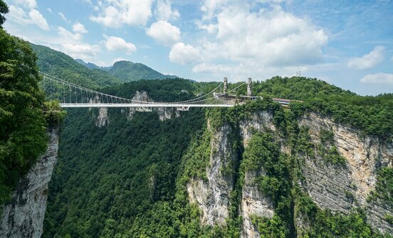 Le Grand Canyon de Zhangjiajie et le Pont de verre
